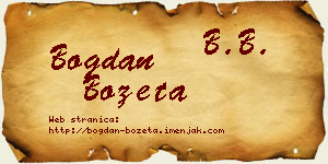 Bogdan Bozeta vizit kartica